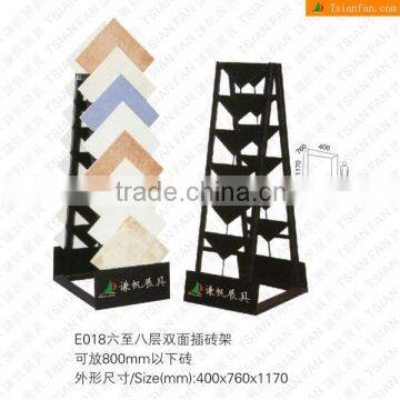 E018 Double Size Simple Metal Display Rack for Ceramic Tiles/Marble Stone Samples/Granite Tiles Display Stand