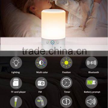 Hot Sale Portable Wireless Bluetooth Speakers With Smart Music Led Lamp FM photo-5