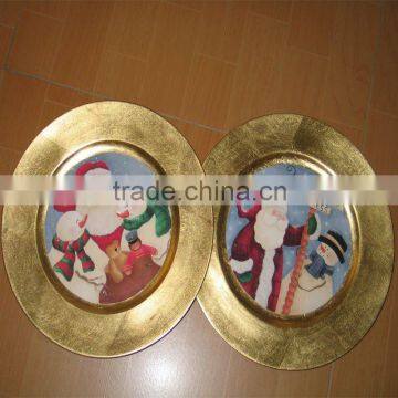 Christmas decoration charger plate