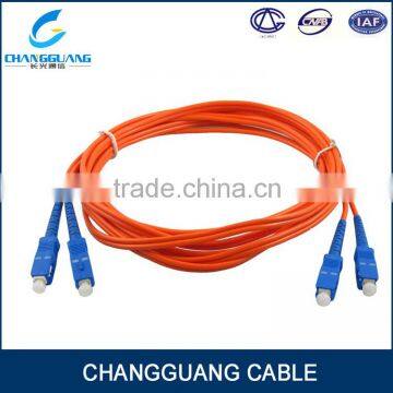 Factory supply multimode armored 2 core outdoor fiber optical cat5e patch cord