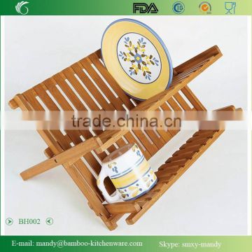 BH002 Bamboo Kitchenware Rack, Dish Drying Rack