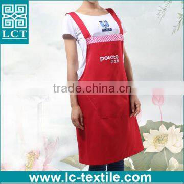 cheap promotional custom print plaid apron