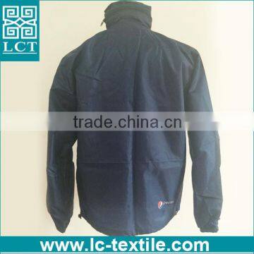 Supply 100% 190T Nylon Dark Blue Promotional Heat Transfer Print Lightweight Zip up Fold up Jacket With a Pouch(LCTN1563) photo-2