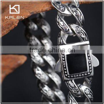 Stainless Steel Silver Plated Charm Power Magnetic Bracelet photo-3