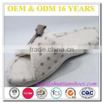 lovely cheap bow tie and wave point woman slipper from shuntian
