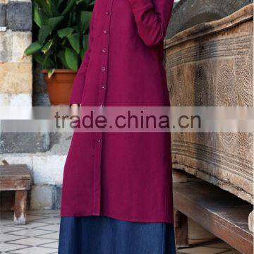 OEM Service China Factory Custom Made Wholesale Ethnic Muslim Cardigant Jacket Top photo-2