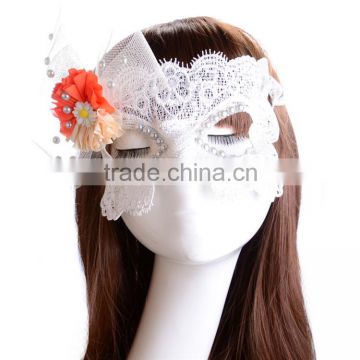 MYLOVE white lace eye masks with flower ML5045