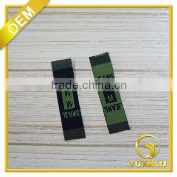 Center-Fold Woven Size Label With Washing Instructions