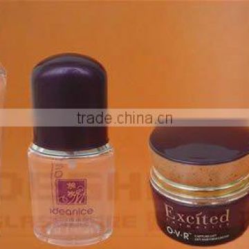 cosmetic glass bottles pump sparyer and plastic cap