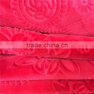 100%polyester fashion design embossing velvet fabric
