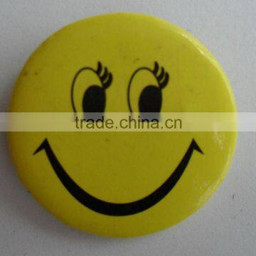 Smile tin badge button