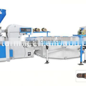 China STARLINK New Rotary PVC TPR Double Color Shoe Sole Foam Injection Moulding Machine