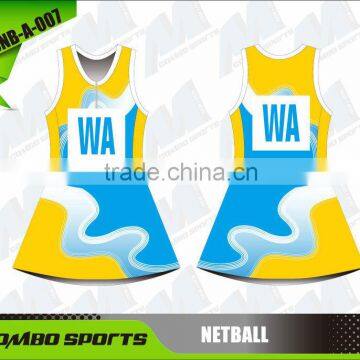 Custom sublimated netball club dress