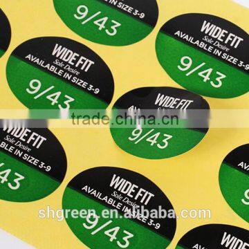 Art paper size&care sticker printing labels