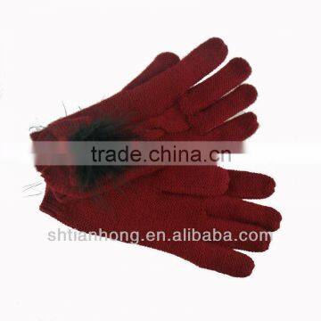 winter custom fashion acrylic gloves