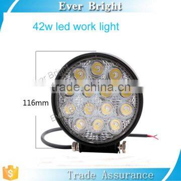 Top Quality 14 LEDs 42W Work Light DC 9-32V IP67 Off-road Vehicle Spotlights ATV Truck UTV Work Lamp photo-3