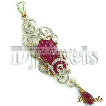 Diamond Gold Pendant Sets, Ladies Diamond Pendant sets, Diamond jewelry