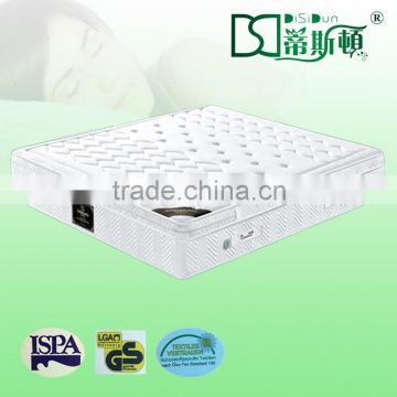 Pillow topper memory foam pocket coil spring mattress