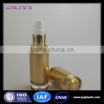 30ml 50ml gold round plastic acrylic lotion bottle cosmetic