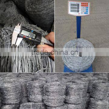 Cheap high quality galvanized razor barbed wire from factory/high tensile used barbed wire fencing length per roll SA market