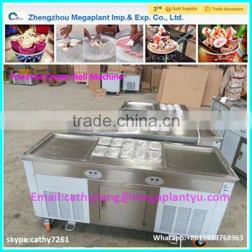 round single pan roll fried ice cream machine factory price