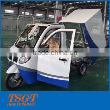 Electric tricycle van for cargo usage