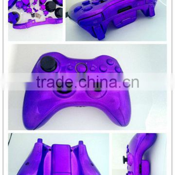 For xbox360 Slim wireless Chrome Purpe controller shell + transforming D-pad