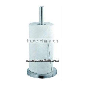 Stainless steel paper holder column with plastic seat