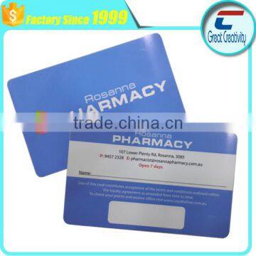 Silkscreen Printing White Signature Panel CR80 Size PVC Cards