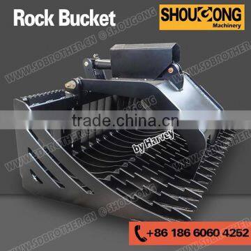 Dingo Rock Bucket with Grapple for mini skid steer