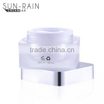 High Quality China Made Square Small Clear Lotion Face Cosmetics Cream Empty Jar photo-2