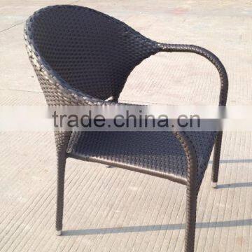 C - CF667 Outdoor Wicker Furniture Black Rattan Chair photo-3