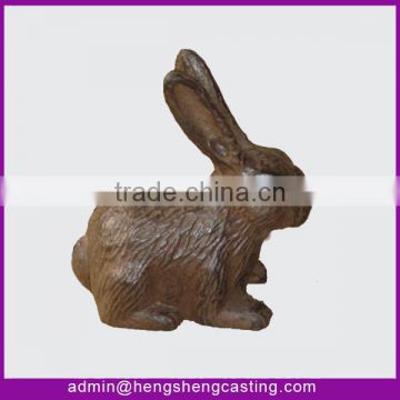 garden decorations cast iron rabbit statue