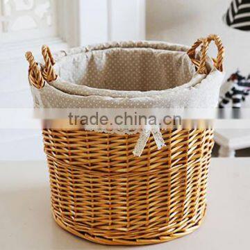 Wholesale Wash Grey Wicker Round Woven Laundry Basket photo-3