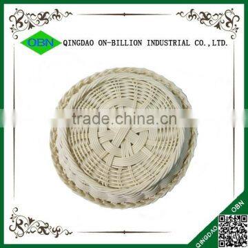 Food Grade Colored Plastic Rattan Round Handmade Baskets photo-4