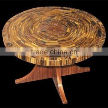 Golden Tiger Eye Table Top, Marble Tiger Eye Coffee Table Top