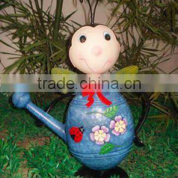 YS11431 20 inch high metal artwork garden watering can with unique design