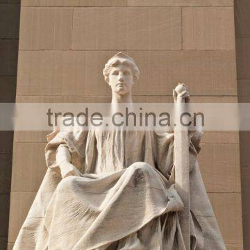 outdoor garden decoration stone carving marble justice statue