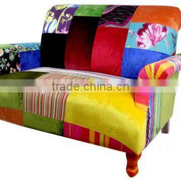 Classic Elegant Spanish Style Sharp Contrast Patchwork Three Sear Sofa BF11-0624a-02 photo-5