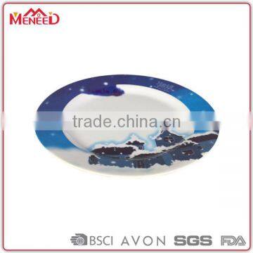 X'mas Night Design Food Touch Available Christmas Custom Blue Melamine Side Dish photo-2