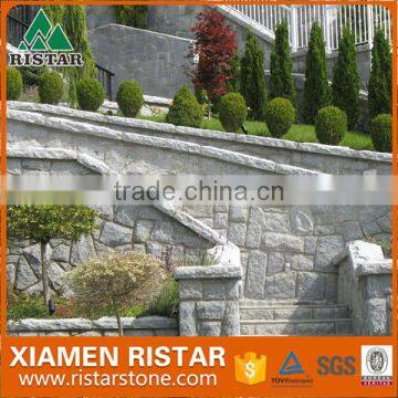 Outdoor granite stone stairs treads and steps riser with flamed surface