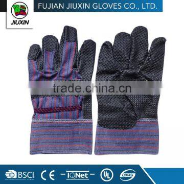 JX68A109 Breathable Protection Cheap Black PVC impregnated working glove