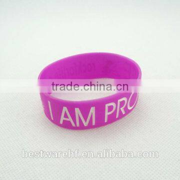 Silk Printed Adult Size 1 Inch Silicone Wristband photo-3