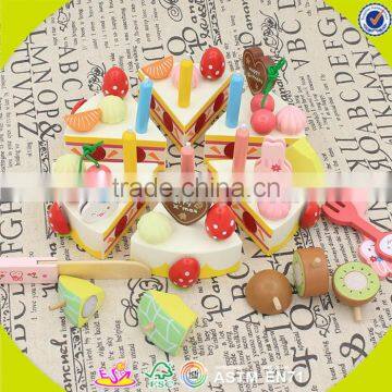 Wholesale Baby Wooden Cutting Cake Toy, Elegant Style Kids Wooden Cutting Cake Toy, Colorful Wooden Cutting Cake Toy W10B103 photo-4