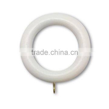 White Wooden Timber Curtain Rod Ring For Curtain Rod 35mm