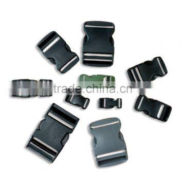 Black White Color Plastic POM Side Release Buckle for bag webbing