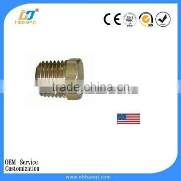 male thread hex head brass pipe plug