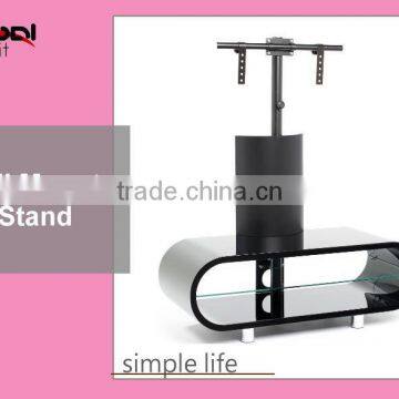 Living Room LCD Furniture Glass Movable Rotate TV Stand photo-6