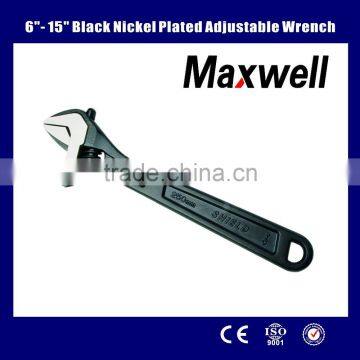 6"-15"black Nickel Plated Adjustable Wrench