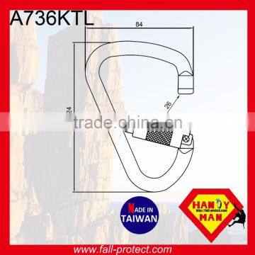 25KN Big Gate Open Mountain Climbing Aluminum Carabiner With HMS Type photo-2